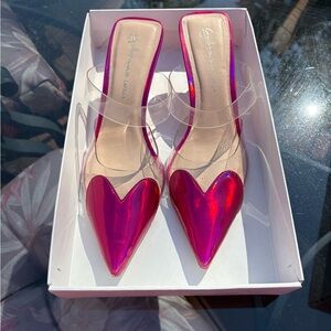 Guillermina Heart Mule Heels